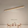 Nordic Style Living Room LED Linear Ceiling Light Hallway Long Ceiling Lamp Liner Lamp Natural Wood Finish Balcony Light