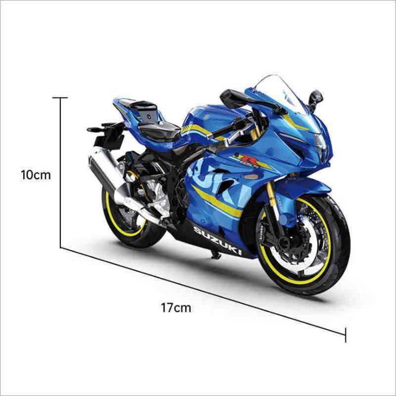 Motorcycle Model Alloy Toy With Inertia Function Design For Daily Gift Kids