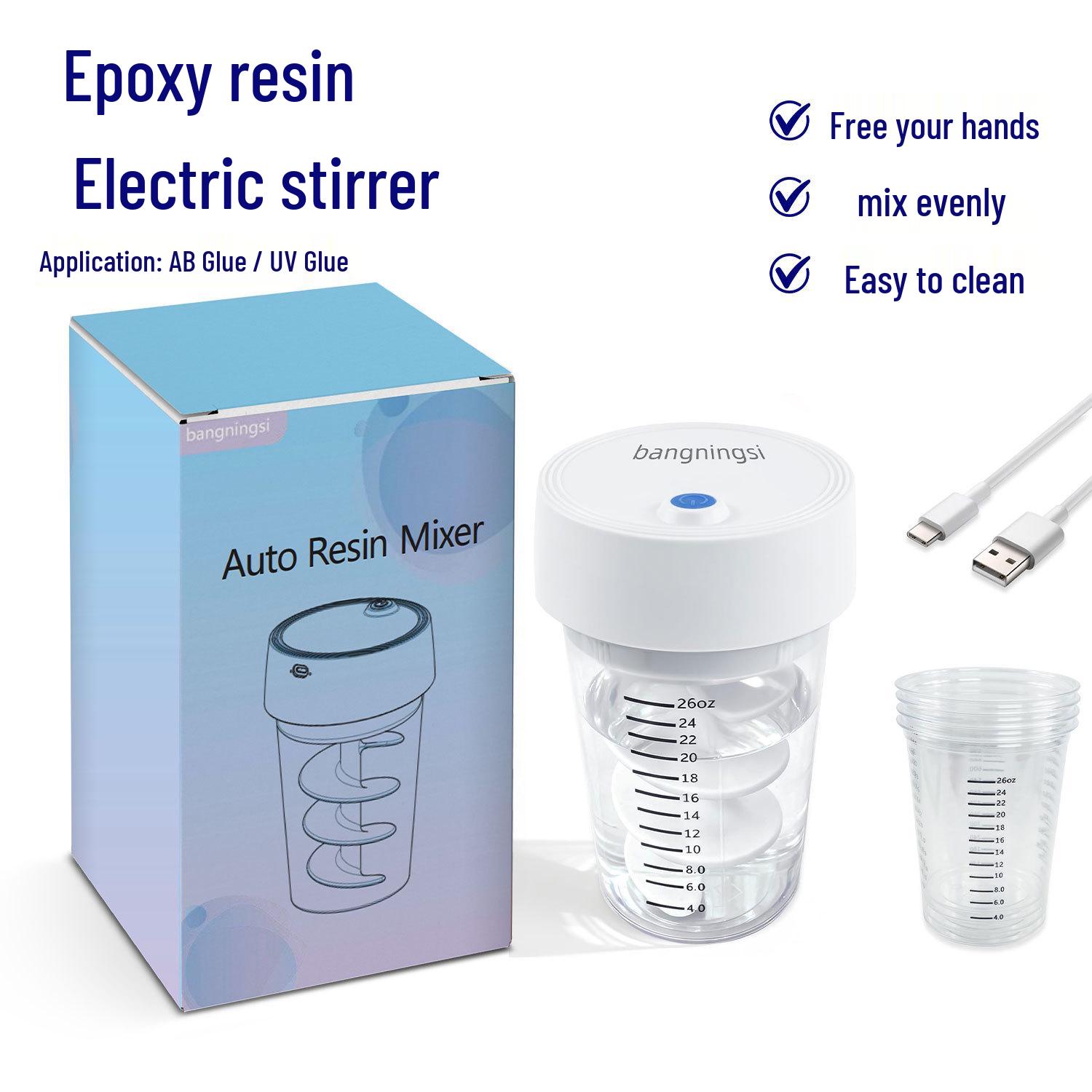

Compact UV Epoxy Resin Mixer for Crystal and AB Glue 5 Mixing Cups