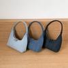 Elegant 2023 New Korean Style Moon Handbag Chic Denim Tote Bag For Women