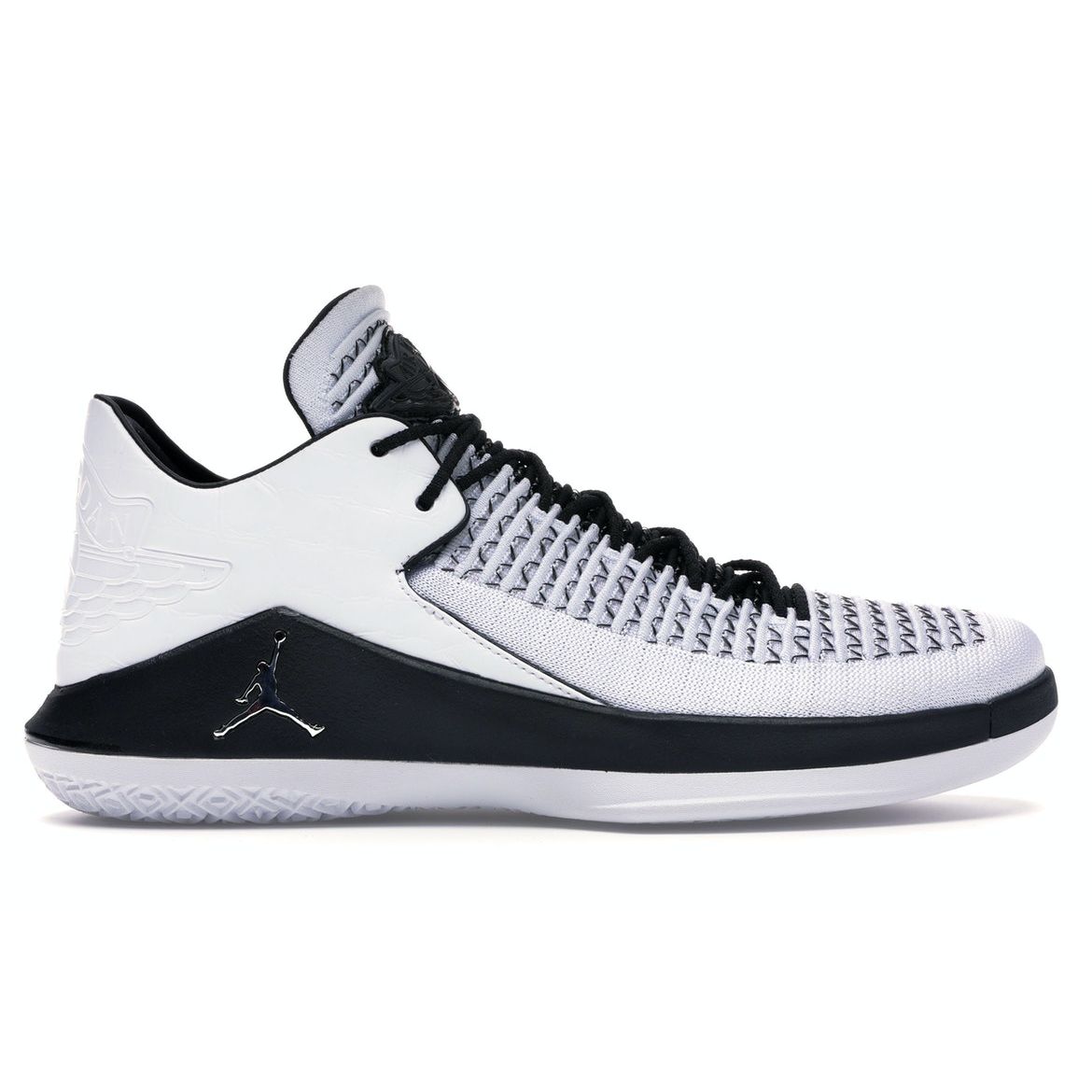 

Мужские кроссовки Air Jordan 32 Low Wing It Белый металлик-серебристый-черный AA1256-102