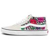 Sk8 Cushioning Durable Lightweight Breathable Mid-Top Skate Shoes Women Sneakers White Gray Floral VN0A3WM340G