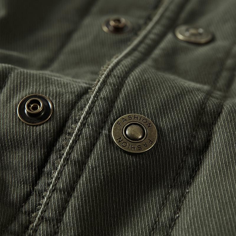 Outwear Winterjacke Männer verdicken warme Wolle Futter männlichen Mantel Windjacke Männer Militärjacke