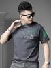 European Goods 2025 Summer New Fashion Brand Rhinestone Bear Print Short-Sleeve T-Shirt Men's Round Neck Half-Sleeve Tee Top