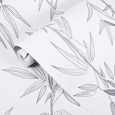 Bamboo Wallpaper Modern Geometric Contact Paper Black Stripes Detachable Self-adhesive Wallpaper Wall Covering Home Decoration