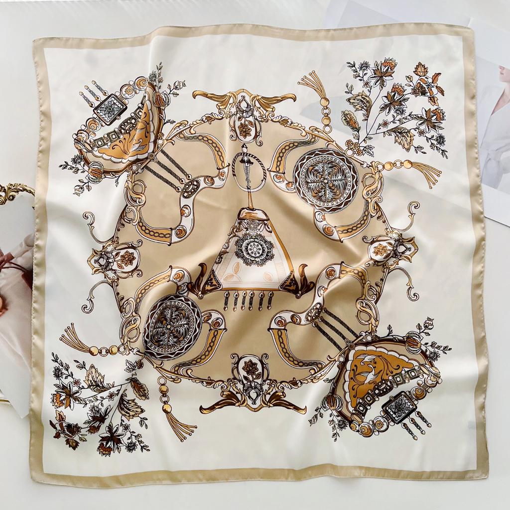 1116 summer new imitation silk cute square scarf clothing with fashion trend versatile women's silk scarf scarf