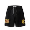 EES-12 Men Black Mesh Basketball Shorts W EE Letter Street Summer Beach Trunks