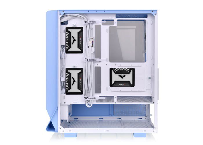Boîtier pc tour médian - thermaltake - ceres 350 mx - rgb - hydrangea blue - e-atx