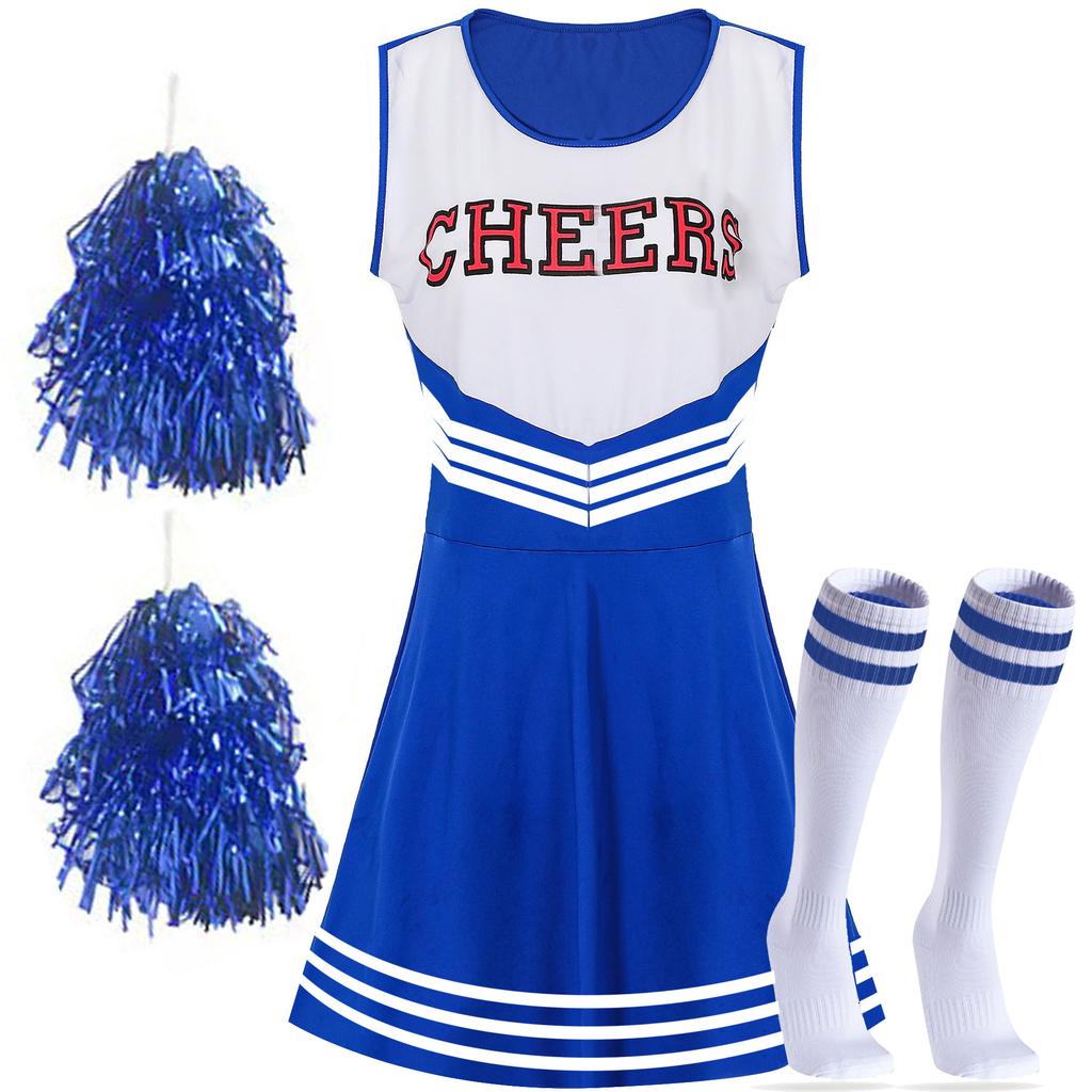 Adult Cheerleader Performance Dress – Sports Cheerleading Uniform – Breathable & Stretchy – Perfect for Football Game Pep Rally