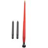 Hay Spear 49\" Bale Spear 3000 Lbs Capacity, Bale Spike Quick Attach Square Hay Bale Spears 1 3/4\" Wide, Red Coated Bale Forks, Bale Hay Spike with 2