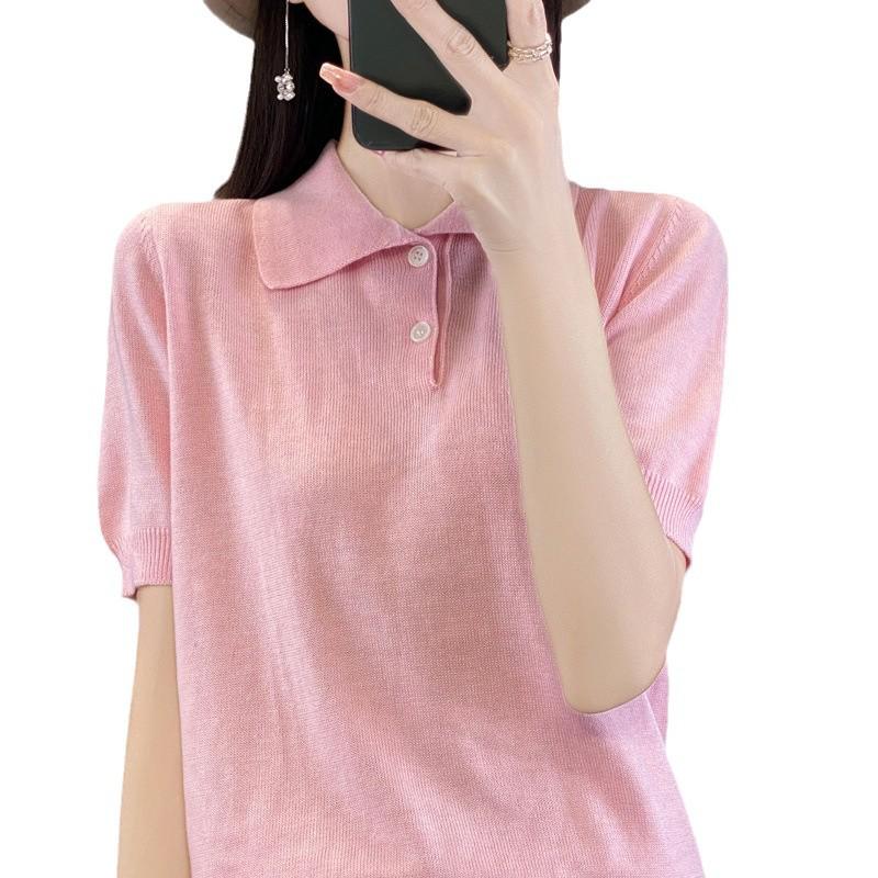 Women's Slim Fit Wool Polo Shirt