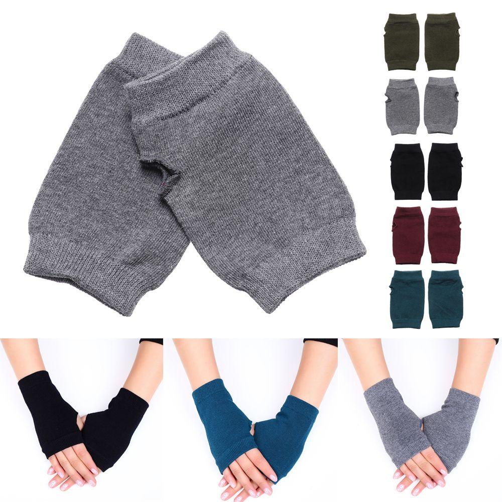 Fashion Wool Fingerless Exposed Finger Wrist Gloves Half Mitten Knitted Wool Glove