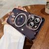 Luxury Plating Glitter Magnetic For Magsafe Case For iPhone 15 13 12 11 14 Pro Max Diamond Lens Protection 15 14 Plus Back Cover