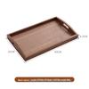 Japanese Style Wooden Serving Tray with Black Walnut Handle