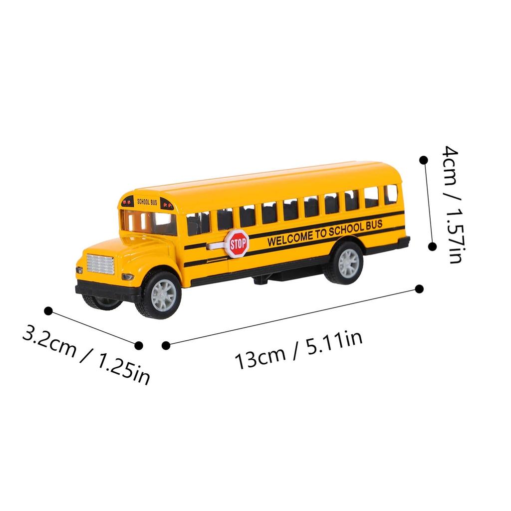 Toyvian School Bus Toy Diecast Model Car School Bus Toy with Opening Doors for Everyday Play 132