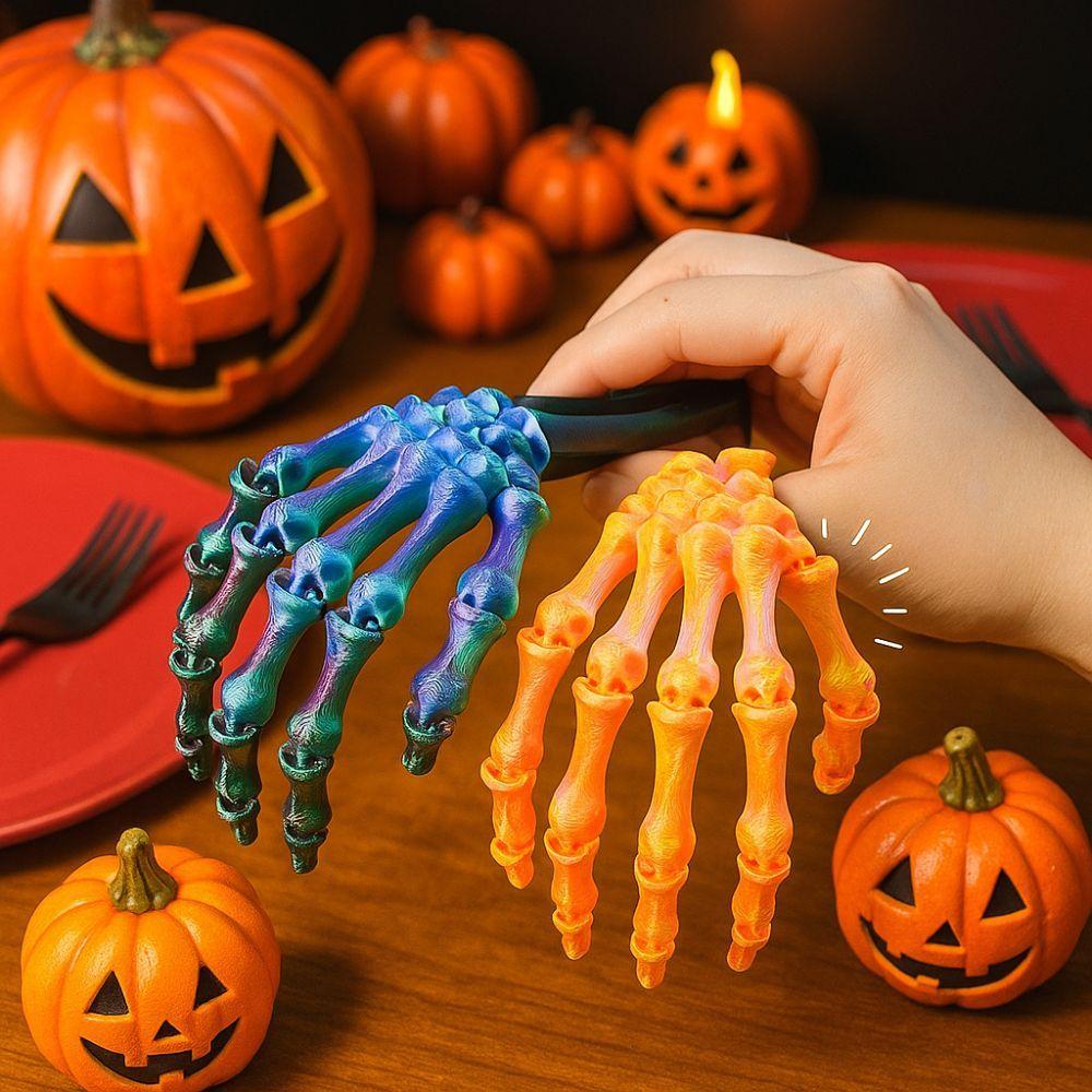 Spooky Movable Joint Skeleton Claw 3D Printed Human Skeleton Palm Model  Home Desktop Decor