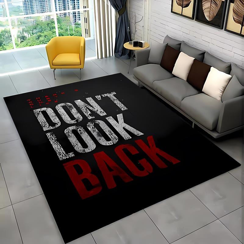 Einige lustige Wörter Schwarz Weiß Farbe Teppich, Wohnzimmer und Schlafzimmer Haushaltsartikel Sofamatten, Fußmatte Boden Anti-Rutsch Teppich, Geschenk