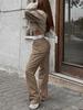Women Casual Straight Pants 2022 Autumn Winter High Waist Pleated Office Ladies Trousers Elegant Simple Loose Female Trousers