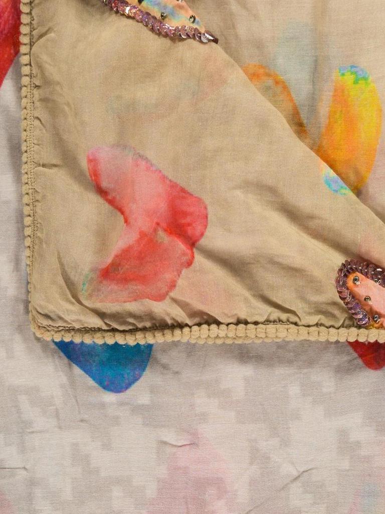 Women' Light Colorful Beige Passigatti Scarf