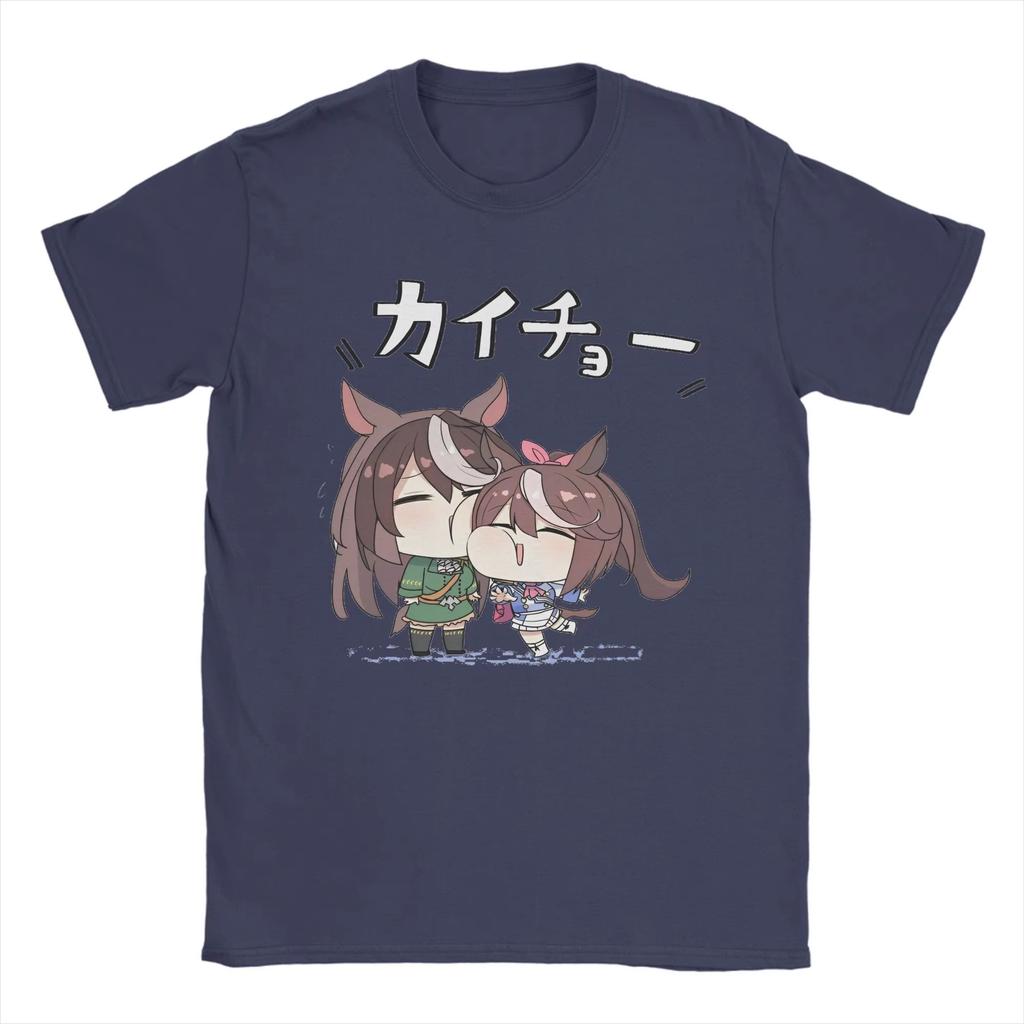 Uma Musume Pretty Derby Season 3 T-Shirts for Men Vintage 100% Cotton Tees Round Neck Short Sleeve T Shirts Gift Idea Clothes