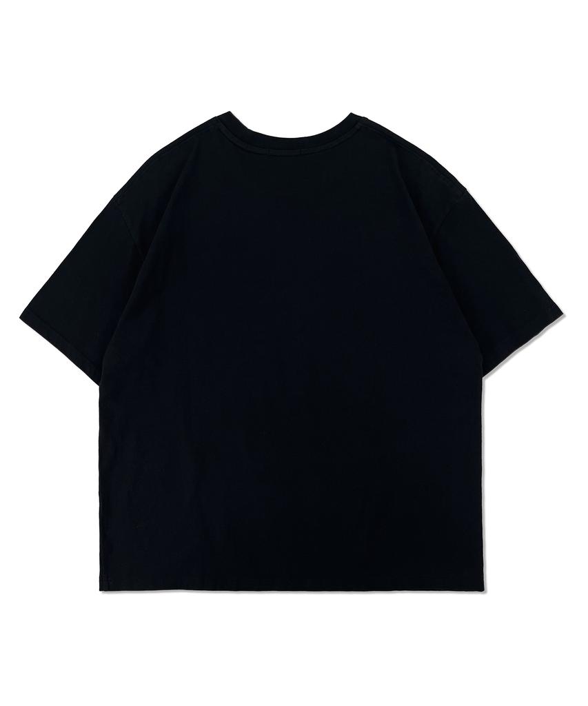 Sigeunipikeonteu Vintage Brushed Washed Short Sleeve T-Shirt Lq2Tu309_Black