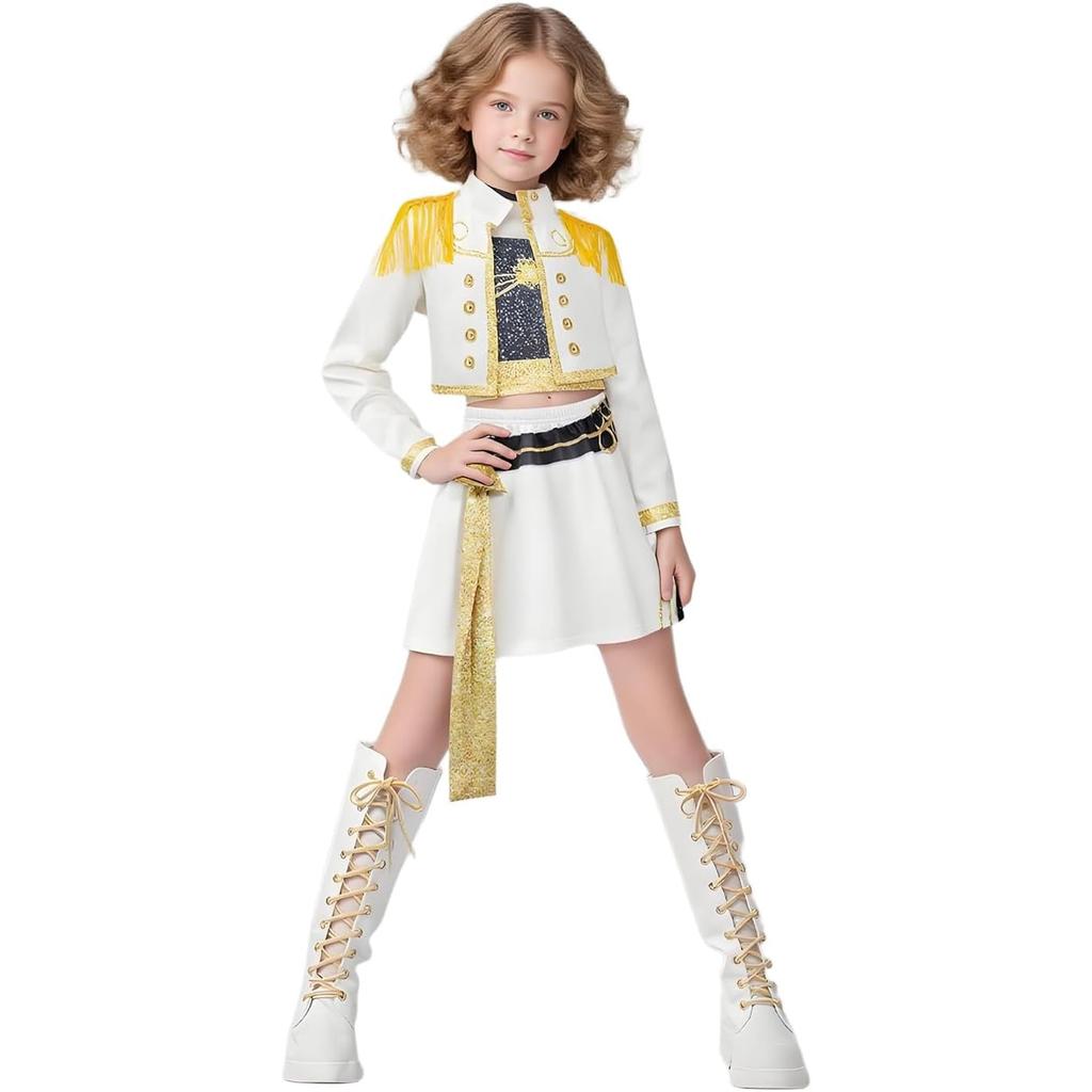 Multicolor K-Pop Idol Costume for Kids, Pop Singer Outfit, 5-6 Years