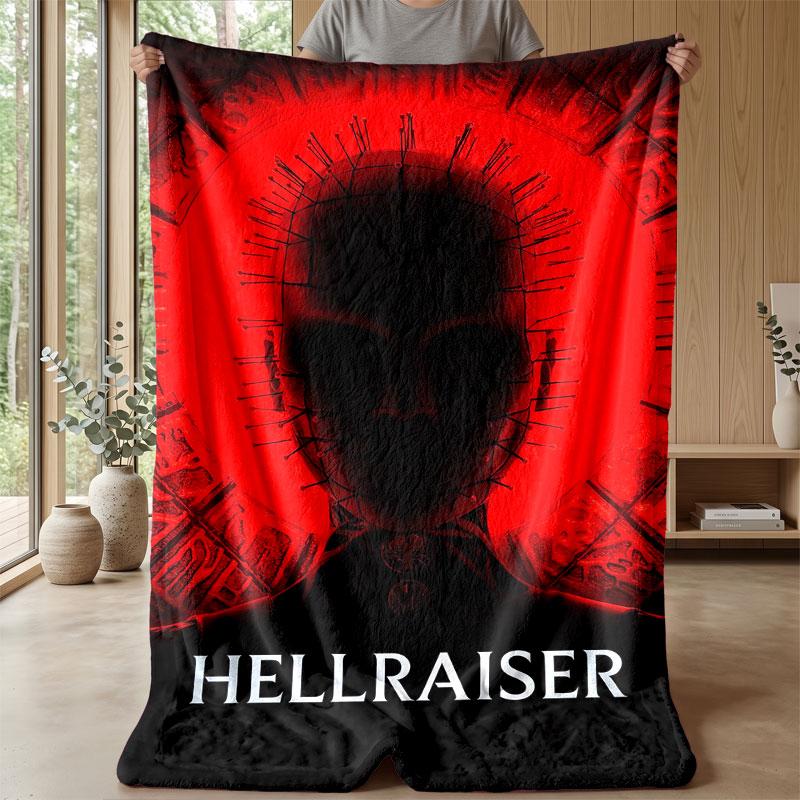 Soft Flannel Blanket Lightweight Cozy Bedroom Living Room CoverHellraiser Pinhead