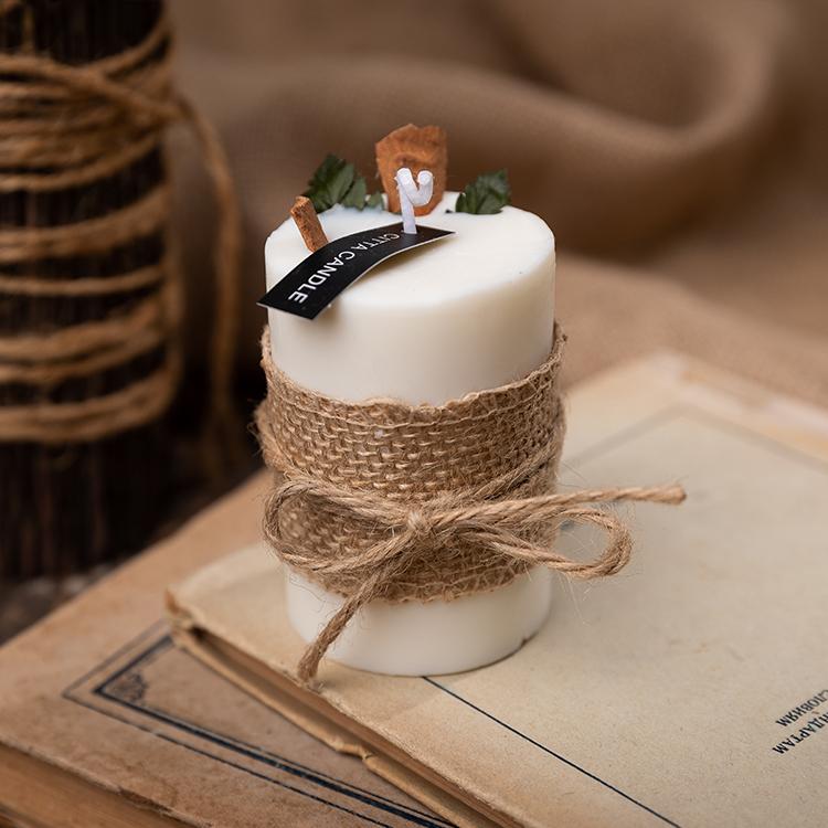 ECO-Friendly Cylindrical Aromatherapy Air Cleaner Smokeless Glass Wax  Candle Romantic Flower Pillar Scented Candles 5*7.5