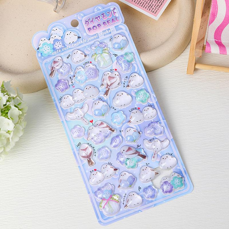 2026 Shiny Crystal Ornamental Decals - Adorable Animal & Flower Embellishments for Journal DIY & Phone CaseAnimeWorlds Store