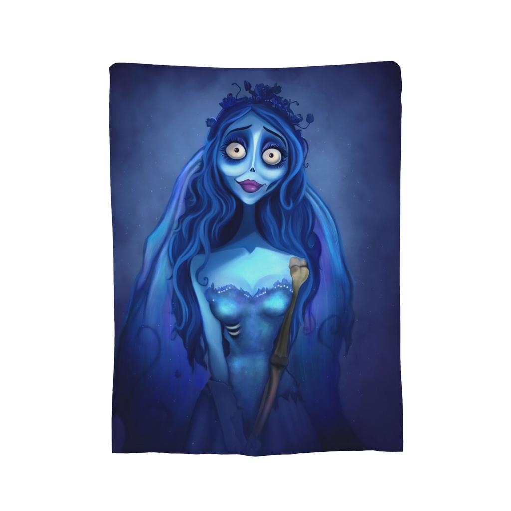 Corpse Bride Emily And Victor Blankets Fleece Summer  Multi-function Lightweight Thin Throw Blankets for Bedding Car Bedspread