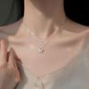 Korean Style Retro Pearl Necklace: Women's Multi-Layer Asymmetrical Clavicle Chain with OT Buckle