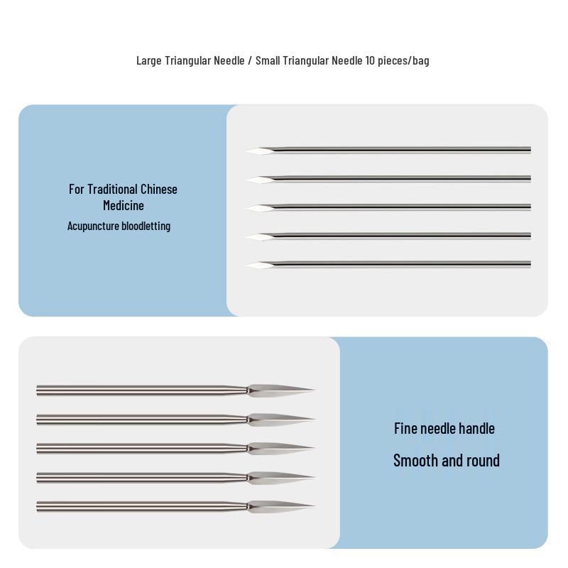 Global Brand Triangular Blackhead Needle, Non-Sterile, Large & Small Sizes, 10-Pack