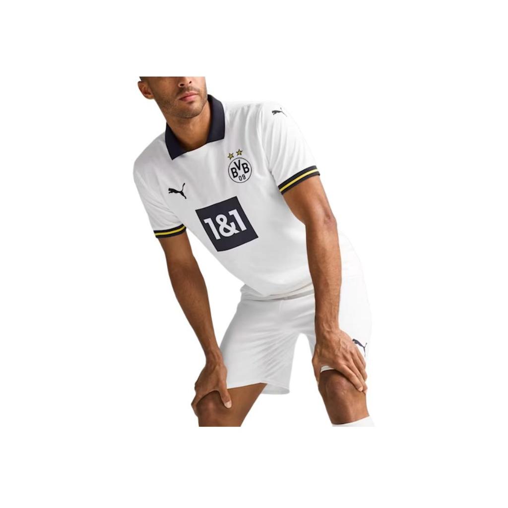 Puma Borussia Dortmund SS24 Brand Logo Comfortable Fashion Soft Short Sleeve Football Shirt Men Tops White 77496403