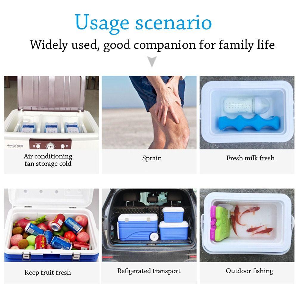 Durable Blue Ice Box Reusable PE Ice Crystal Box No need to inject water Keep Fresh Fresh Ice Board Food