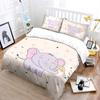 Cute Elephant Holding Flowers Print Bedding Set 1 Duvet Cover 2 Pillowcases For Adult And Children Luxury Gift Full Size