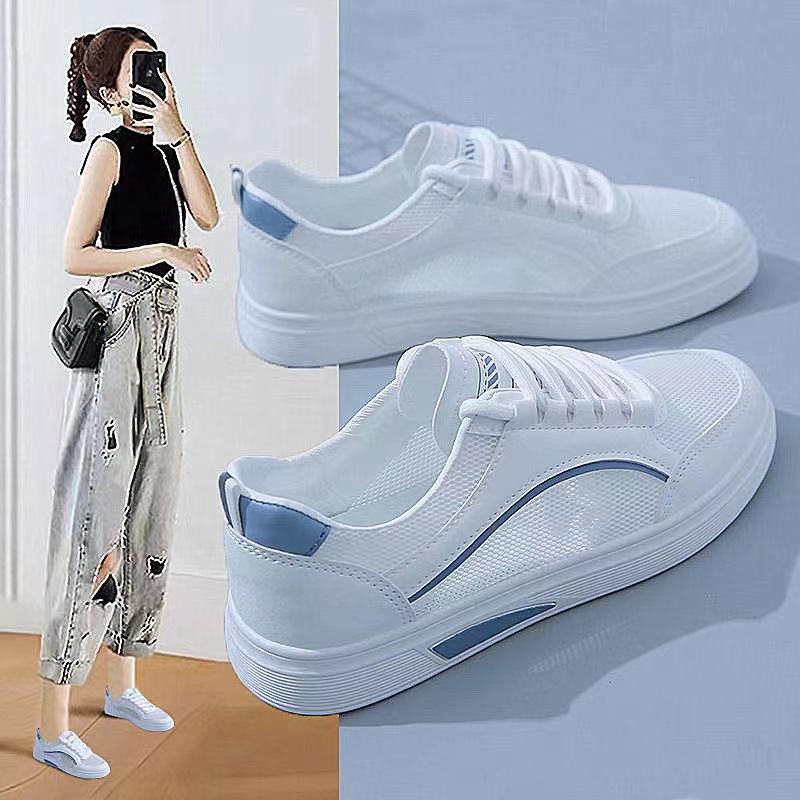 

Xiaobai shoes 2024 new ins Korean version of versatile casual hollow mesh shoes breathable thin-soled casual shoes 36
