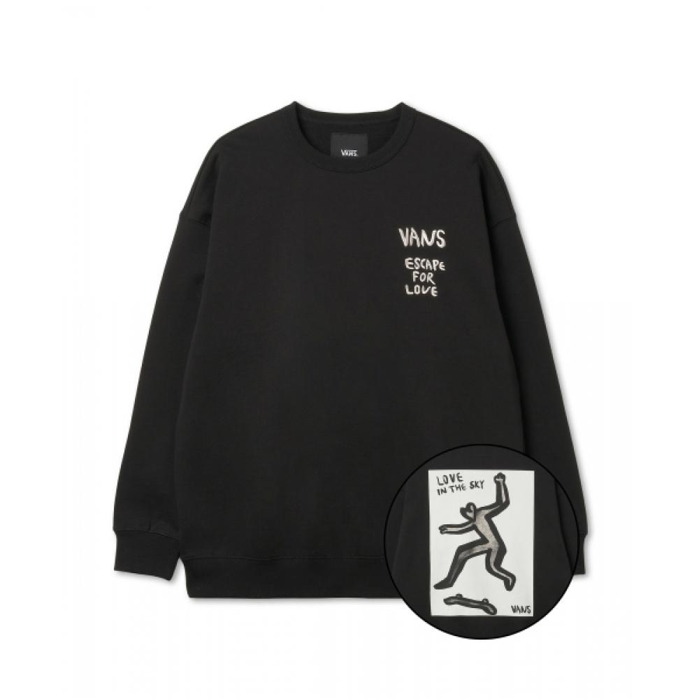 Vans Bolin Fleece Crew Artist Kollektion Schwarz Vn000kdqblk1