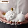 Gold Drawing Cute Deer Treasure Tea Pet Boutique Tea Sculpture Tea Figurine Play Toys Tea Statue Ornaments Can Be Raised Cha