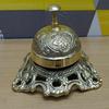 Decorative Brass Counter Bell, Engraved Shop Service Bell, Ornate Restaurant Call Bell, Style Concierge Bell, Front Desk Accessory