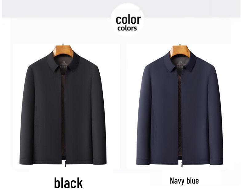 Men's Winter Thickened Business Casual Jacket with Mulberry Silk Filling