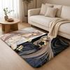 Anime C-Chobits Floor Mat Machine Washable Soft Flannel Area Rug, Non-Slip Absorbent Floor Mat for Living Room Bedroom