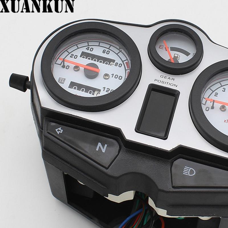 XUANKUN Motorcycle Odometer Instrument 125K Meter Assembly HJ125-A/R Meter Tachometer Assembly