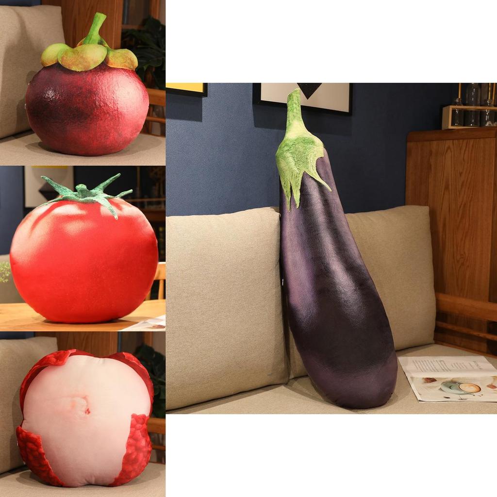Cartoon Fruit Plush Cushion Pillow For Sofa Office Nap Soft Floral Design Gift For Kids