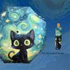 Cute Windproof Windproof Umbrella Cartoon Cat Professional Automatic Folding Umbrella Rainproof Shade Sun Umbrella Rainy Day