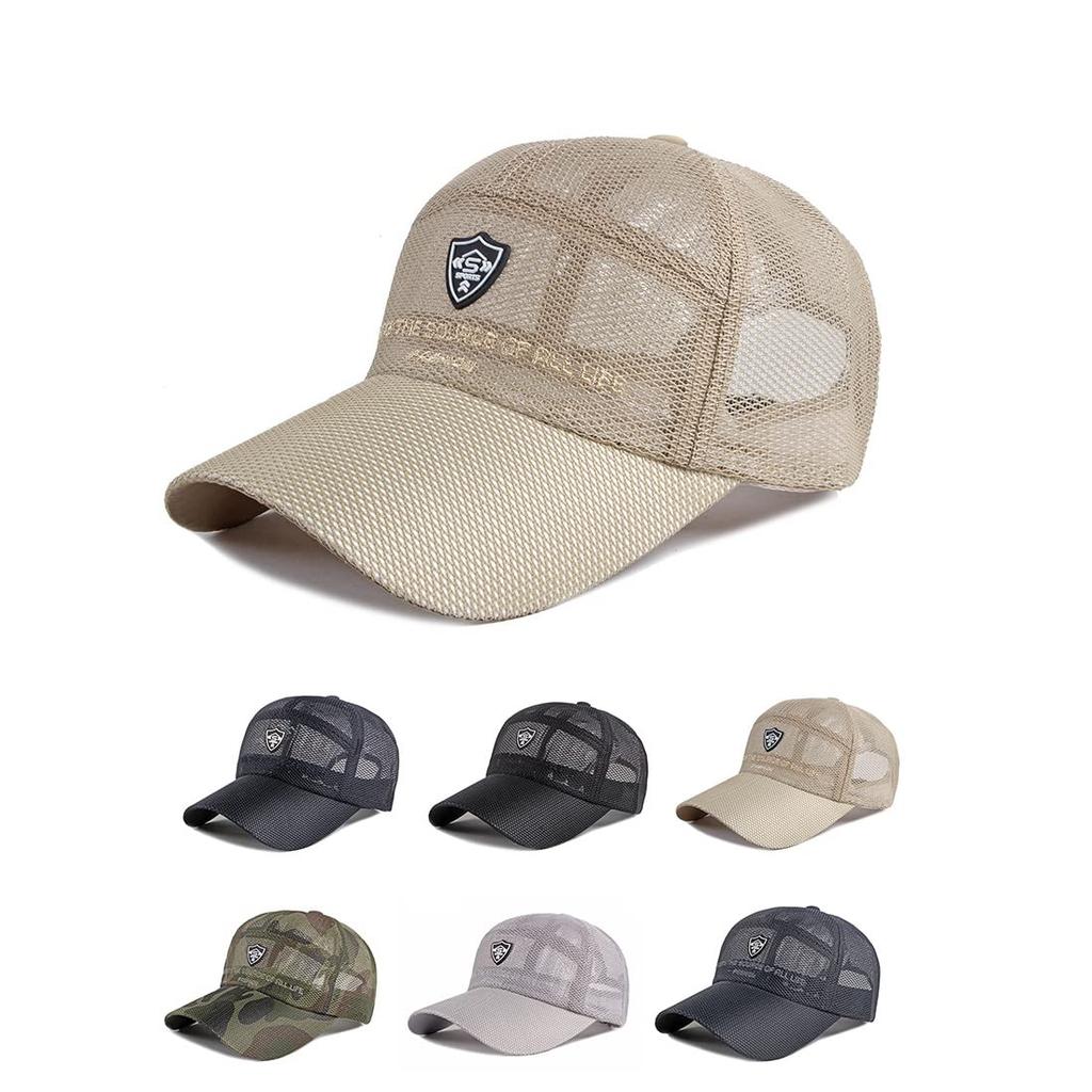 AXIAO Mesh Cap for Running and Outdoor Breathable Mesh Heatstroke Summer UV Sun Baseball Cap Men's Spring/Summer Activities, Construction,