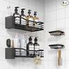 New Style Punch-Free Wrought Iron Bathroom Shelf: Multi-functional Storage Rack for Toiletries
