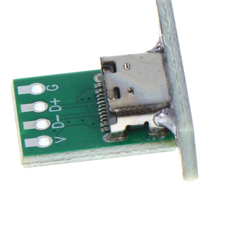 5/10/20Pcs Type-C Usb Jack 3.1 Type-C 4Pin 2Pin Female Connector Jack Charging Port Usb 3.1 Type C Socket With Fixing Plate