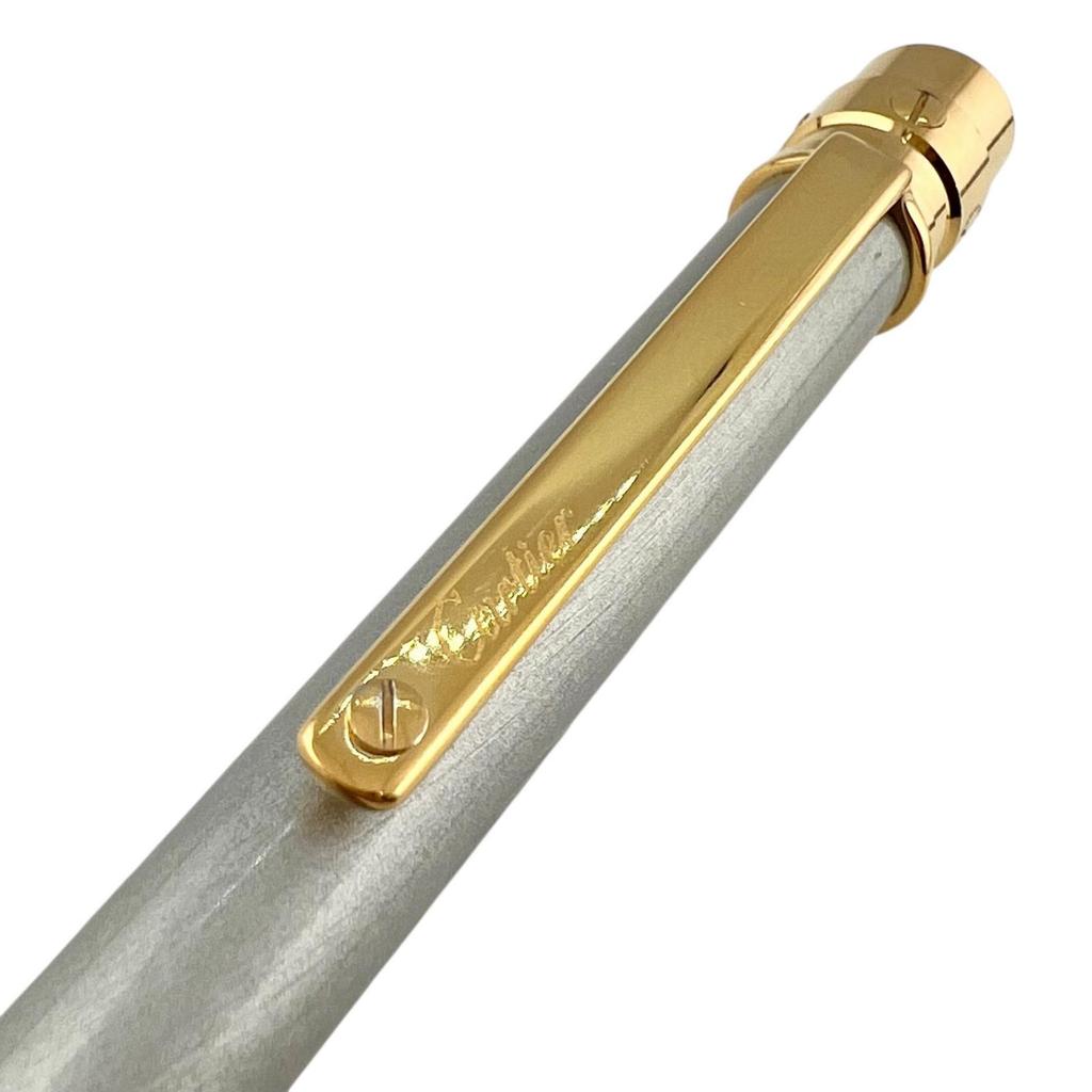 Very Good Cartier Ballpoint pen Santos Do Love Gold Plated Silver gold mens Used