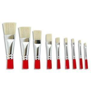 Pinceaux brosses plates soie de porc toutes les tailles au choix N°14