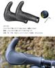GORIX Ergo Cow Shock Reduces Hand and Wrist Shock Bicycle Grip for Cross Mini Electric and Other Black X Black Without End Grips, Horn, Absorbing,